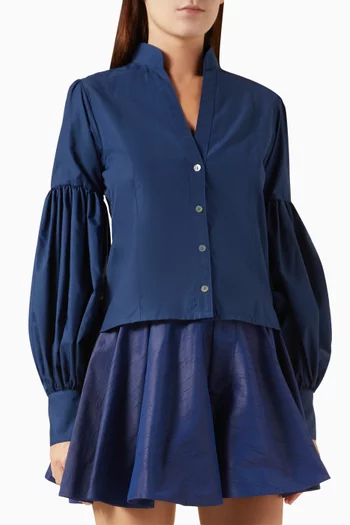 Amada Puff-sleeve Shirt in Cotton