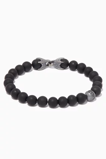 Spiritual Black Diamonds & Onyx Beads Bracelet    
