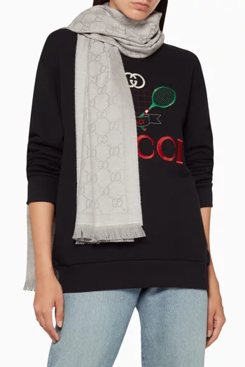 GG Jacquard Knitted Scarf