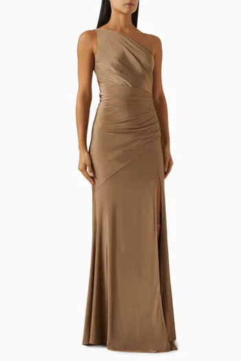 Carol One-Shoulder Evening Dress