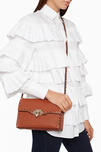 Small Rockstud Leather Cross-Body Bag