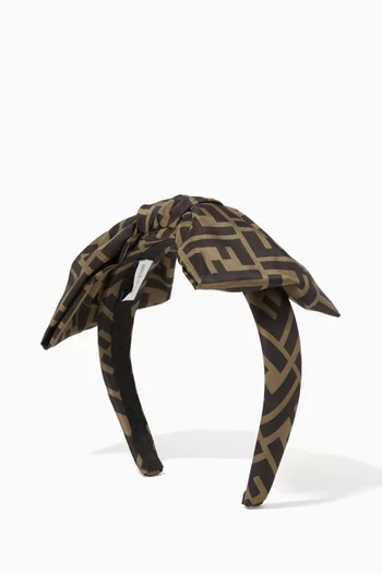 Giant Logo Print Bow Hairband  