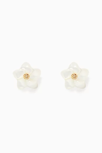 Floral Diamond Stud Earrings