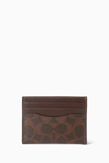 حافظة بطاقات قنب بنقشة شعار الماركة