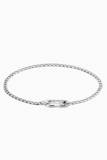 سوار أنيكس بتصميم سلسلة كوبية بالفضة الإسترلينية