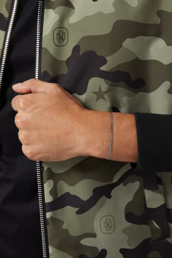 سوار مجدول بتصميم سلسلة فضة إسترلينية