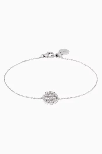 Avenues Diamond Chain Bracelet in 18kt White Gold