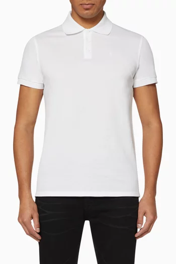 Monogram Polo Shirt in Cotton Piqué 