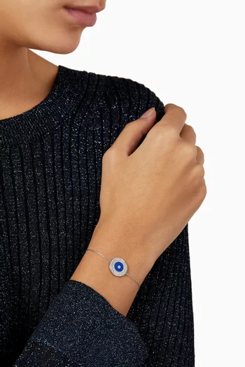 Evil Eye Bracelet in Sterling Silver     