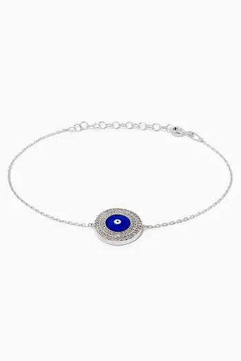 Evil Eye Bracelet in Sterling Silver     