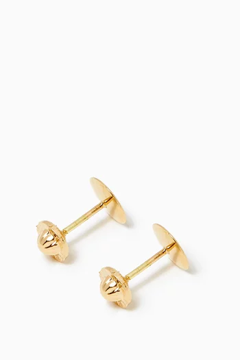 My Princess Enamel Earrings in 18kt Yellow Gold     