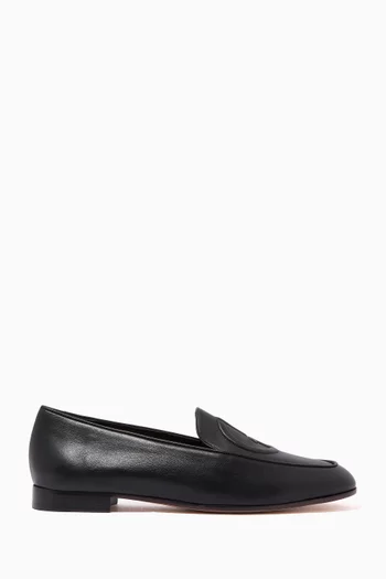 Billy Macro Logo Loafers in Leather  
