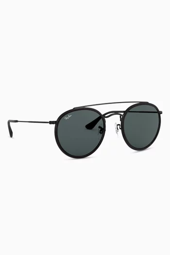 Round Double Bridge Sunglasses 