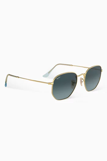 Hexagonal Flat Gradient Sunglasses 