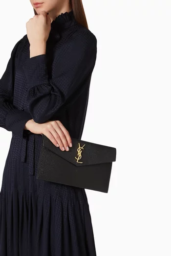 Uptown Pouch in Grain de Poudre Embossed Leather