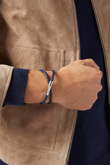 Matteo Double Tour Bracelet in Woven Leather     