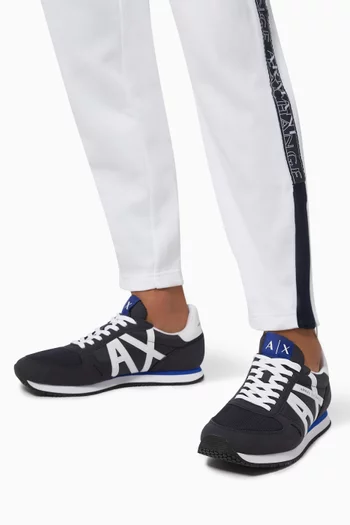 AX Icon Sneakers in Faux Suede & Mesh