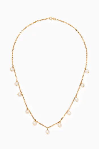 Luna Pearl Necklace in 18kt Gold     