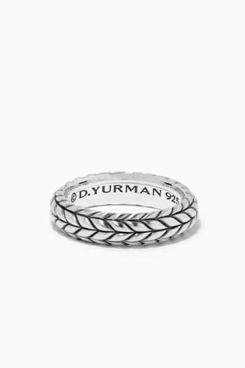 Chevron Band Ring in Sterling Silver   