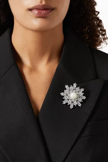 Snowflake Brooch Pendant Necklace  