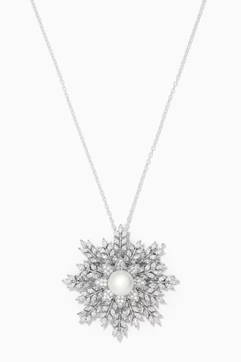 Snowflake Brooch Pendant Necklace  