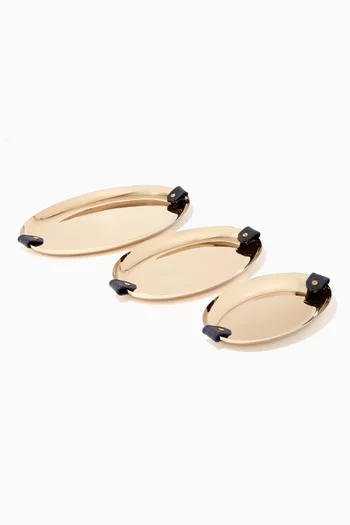 Wyatt Nesting Tray in Stainless Steel, Set of 3