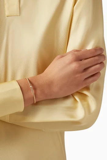 Renaissance® Diamond Center Station Bracelet in 18kt Yellow Gold, 3mm