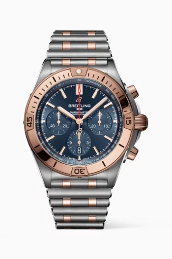 Chronomat B01 42 with 18kt Red Gold    