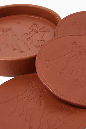 Garrett Coasters, Set of 4 in Leather