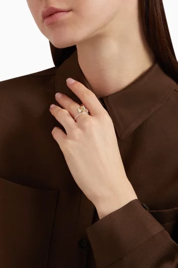 Point of Focus Green Amethyst Ring in 14kt Yellow Gold