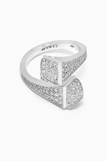 Cleo Diamond Ring in 18kt White Gold
