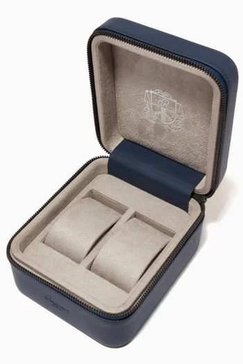 Hyde Park Two Watch Case in Leather      