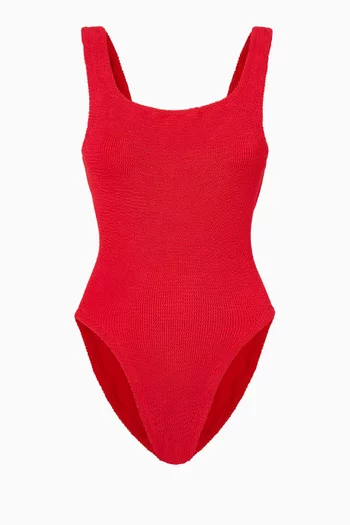 Square Neck One-Piece Swimsuit