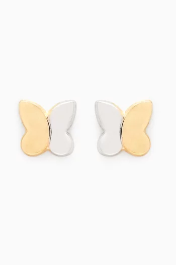 Butterfly Stud Earrings in 18kt Yellow Gold   