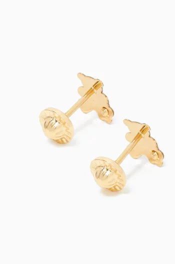 Bear 3D Diamond Earrings in 18kt Gold         