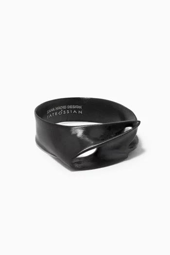 x Zaha Hadid Design Twisted Ring in Stainless Steel      