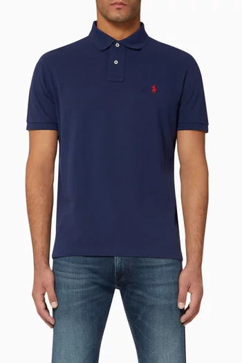 Custom Slim Fit Cotton Mesh Polo  