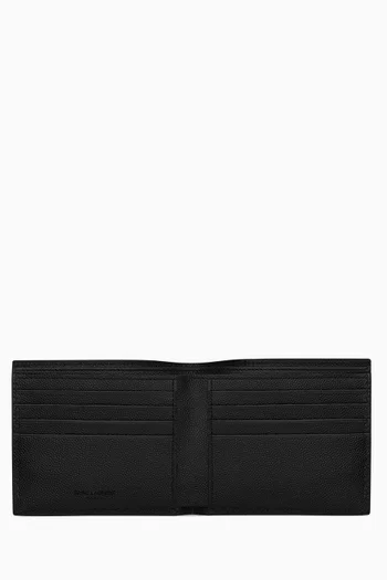 East/West Wallet in Grain de Poudre Embossed Leather    