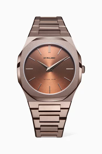 Ultra Thin Bracelet Brown Watch, 40mm               