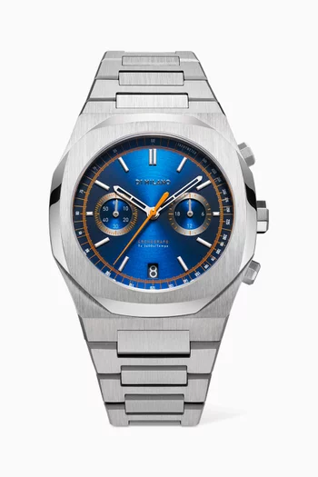 Chronografo Bracelet Soleil Blue Watch, 41.5mm       