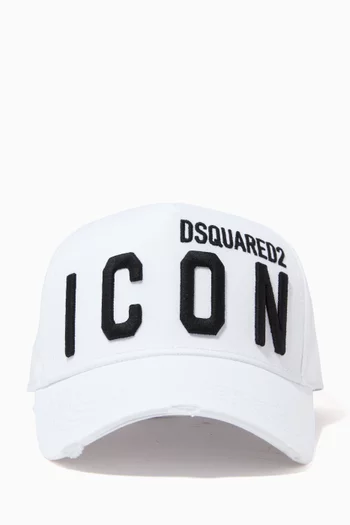 Icon Logo Embroidered Cap in Cotton   