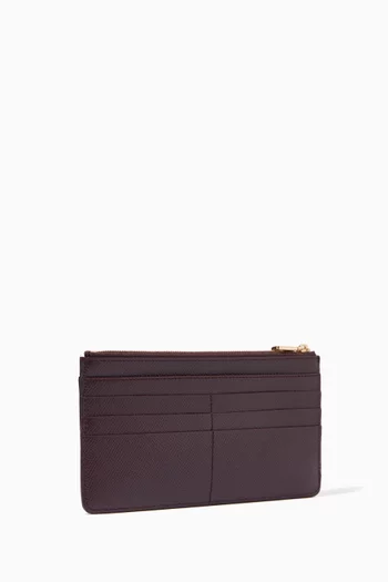 Large Card Case with DG Plate in Dauphine Leather