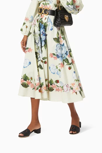 حذاء بيانكا 40 مفتوح جلد بشعار حرفي DG بتصميم ميلينيالز