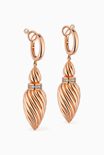 Merwad Earrings with Diamonds in 18kt Rose Gold   