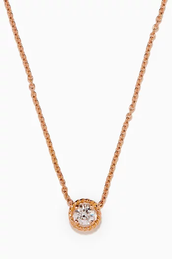 Salasil Necklace with Diamond in 18kt Rose Gold, Mini   
