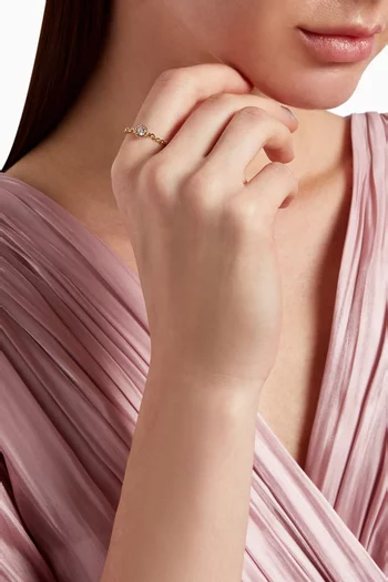 Salasil Ring with Diamond in 18kt Rose Gold, Small