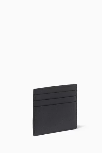 Logo Card Holder in Saffiano Leather    