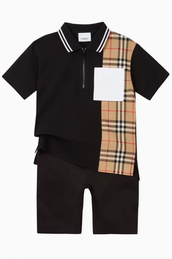 Icon Stripe Cotton Twill Shorts  