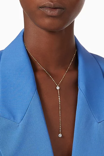 Y-Necklace with Cubic Zirconia in Gold Plating   