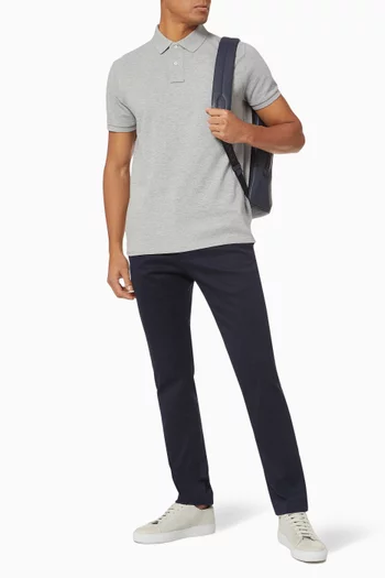 Custom Slim Fit Cotton Mesh Polo